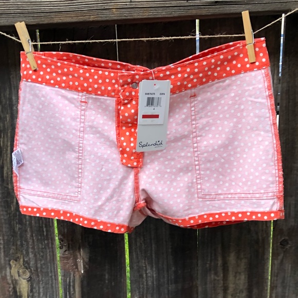 NWT - Splendid - Polka Dot Shorts - Size 4 - Picture 3 of 7